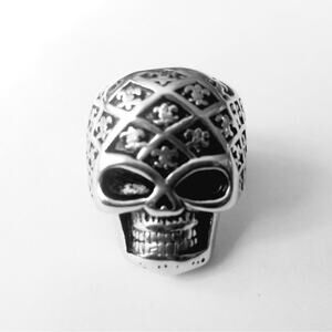 New‎ stainless steel skull biker ring size 14